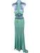 Rachel Allan Size 0 Seafoam & Multi Polyester Beaded Sleeveless Maxi Skirt Set Seafoam & Multi / 0