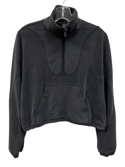 Lululemon Faded Black Polyester & Modal High Neck Pullover Jacket (Outdoor) Faded Black / 4
