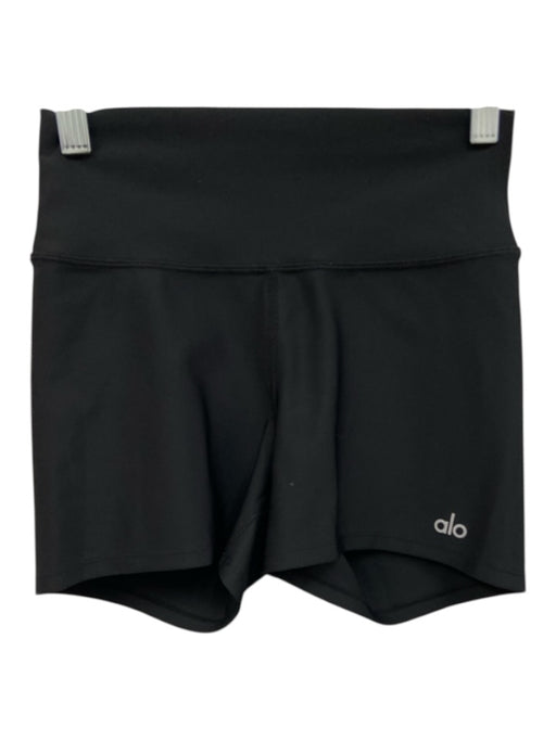 Alo Size S Black Polyester & Spandex Legging Shorts Black / S