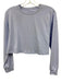 Lululemon Size Est S Light Blue Synthetic Long Sleeve Crop Athletic Top Light Blue / Est S