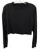 Lululemon Size Est S Black Synthetic Long Sleeve Cropped Athletic Top Black / Est S