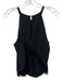 Parker Size XS Black Silk & Polyester Sleeveless Key Hole Fringe Detail Top Black / XS