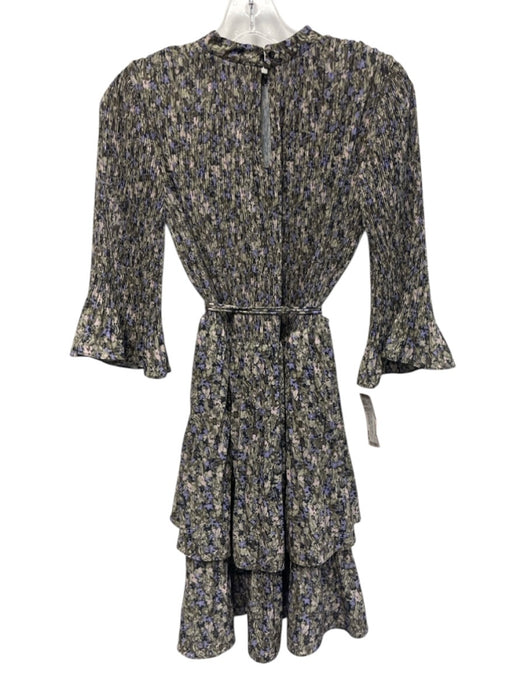 Derek Lam 10 Crosby Size XS Green, Blue & Multi Polyester Long Sleeve Mini Dress Green, Blue & Multi / XS