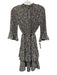 Derek Lam 10 Crosby Size XS Green, Blue & Multi Polyester Long Sleeve Mini Dress Green, Blue & Multi / XS