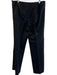 Lafayette 148 Size 12 Black Cotton Blend Straight Cut High Rise Side Zip Pants Black / 12
