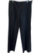 Lafayette 148 Size 12 Black Cotton Blend Straight Cut High Rise Side Zip Pants Black / 12