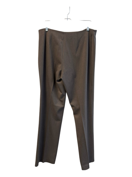 Fabrizio Gianni Size 14 Brown Polyester Blend Straight Leg High Rise Pants Brown / 14
