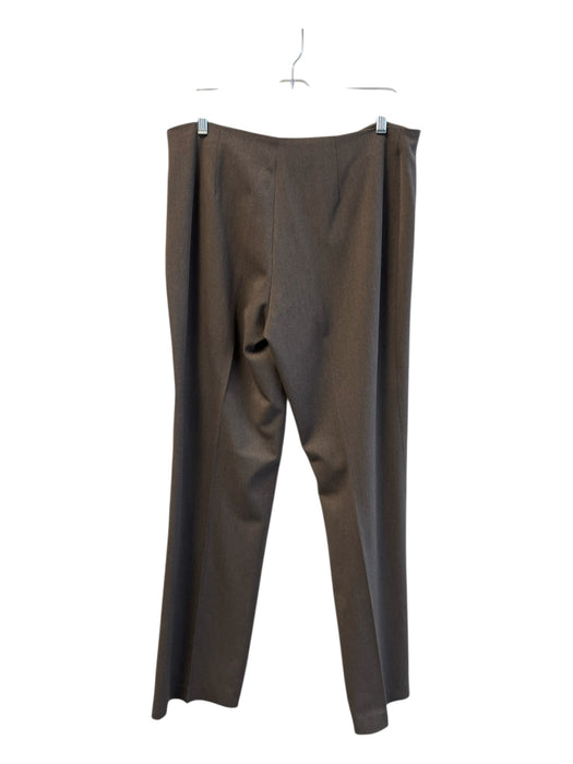 Fabrizio Gianni Size 14 Brown Polyester Blend Straight Leg High Rise Pants Brown / 14