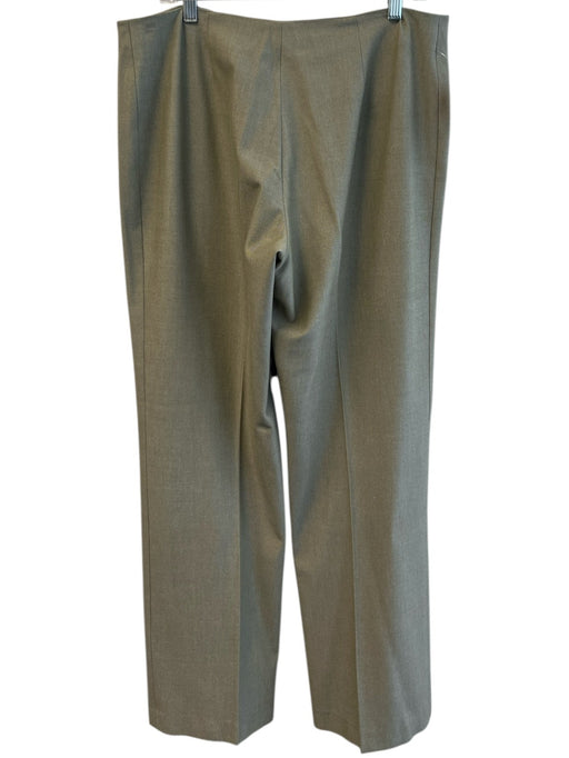 Fabrizio Gianni Size 14 Green Polyester Blend Straight Leg High Rise Pants Green / 14