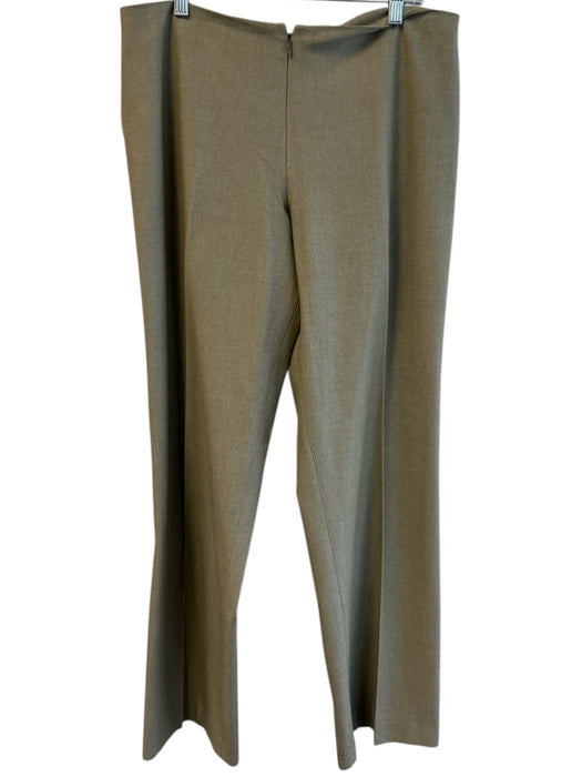 Fabrizio Gianni Size 14 Green Polyester Blend Straight Leg High Rise Pants Green / 14