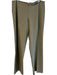Fabrizio Gianni Size 14 Green Polyester Blend Straight Leg High Rise Pants Green / 14