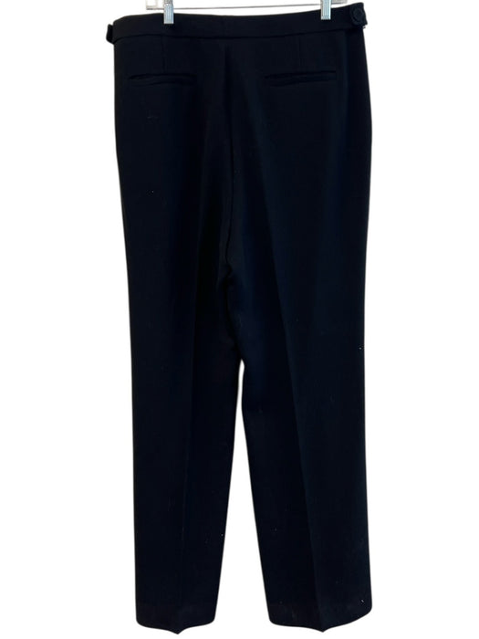 Rachel Roy Size 14 Black Triacetate Straight Leg Zip Fly Side Pocket Pants Black / 14