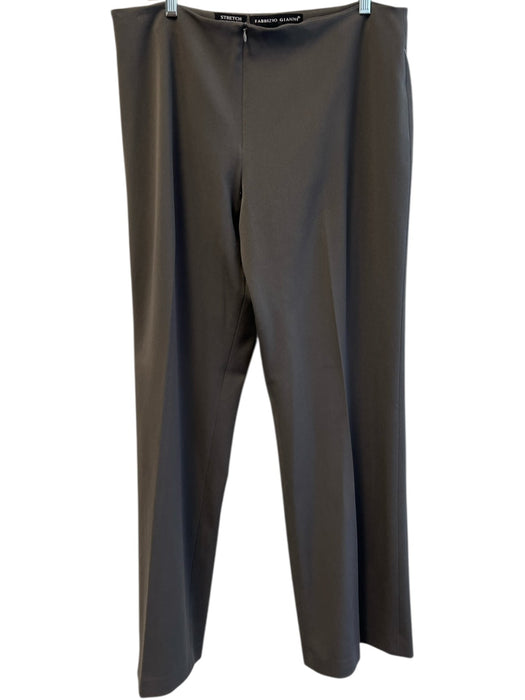Fabrizio Gianni Size 14 Gray Polyester Blend Straight Leg High Rise Slacks Pants Gray / 14