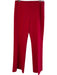 Trina Turk Size 12 Red Polyester Straight Leg Side Zip Seam Detail Slacks Pants Red / 12