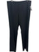 Trina Turk Size XL Black Polyester Blend Pull on Straight Wide Side Zip Pants Black / XL