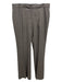 Elie Tahari Size XL Taupe Brown Wool Blend Woven Zip & Hook Closure Pleat Pants Taupe Brown / XL