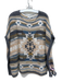 Orvis Size One Size Taupe, Blue & Multi Cotton Knit Abstract Wide Neck Sweater Taupe, Blue & Multi / One Size