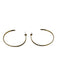 Alexis Bittar Gold & Clear Gold Plated Metal Crystal Embellished Hoop Earrings Gold & Clear