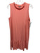 Lilla P Size M Peach Orange Cotton & Modal Sleeveless Ruffle Trim Shift Dress Peach Orange / M