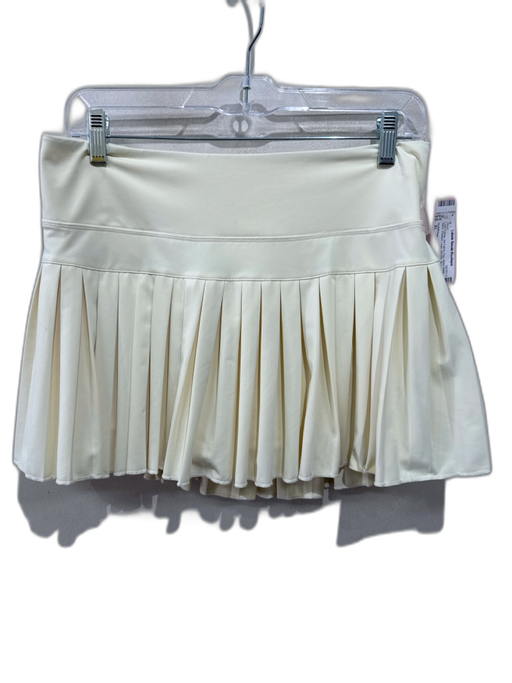 Goldhinge Size XL Light Yellow No Fabric Tag Wide Waist Band Pleated Logo Skort Light Yellow / XL