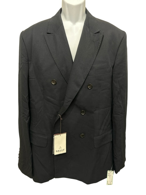 Bally Navy Wool Solid Double Breasted Men's Blazer Navy / 48