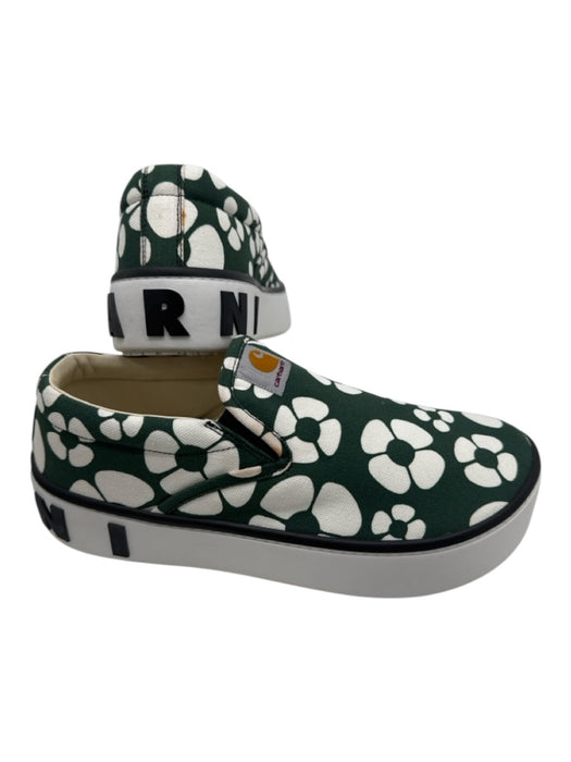 Carhartt X Marni Shoe Size 43 Green & White Canvas Floral Sneaker Men's Shoes Green & White / 43