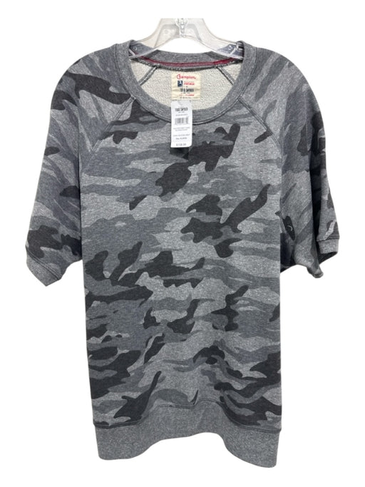 Champion X Todd Snyder NWT Size XL Gray Cotton Blend Camo Crew Short Sleeve Gray / XL