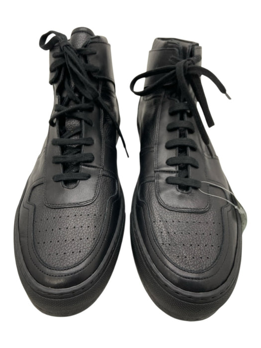 Common Projects Shoe Size 42 Black Leather Solid Sneaker Men's Shoes Black / 42