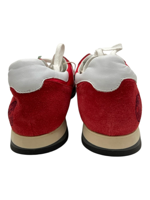 Quattrobarradodici Shoe Size 44 Red & White Suede & Synthetic Solid Men's Shoes Red & White / 44