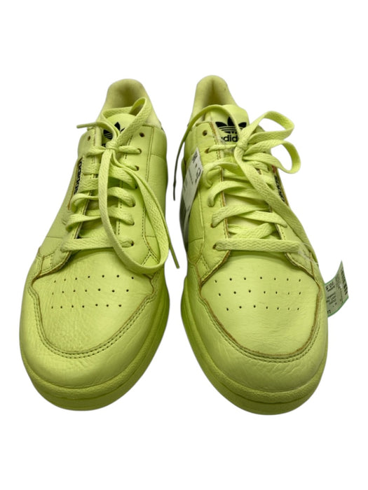 Adidas Shoe Size 10.5 NWT Neon Yellow Leather Solid Sneaker Men's Shoes Neon Yellow / 10.5