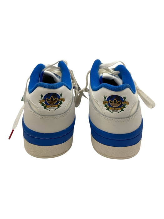 Adidas Shoe Size 10.5 White & Blue Leather Solid Sneaker Men's Shoes White & Blue / 10.5