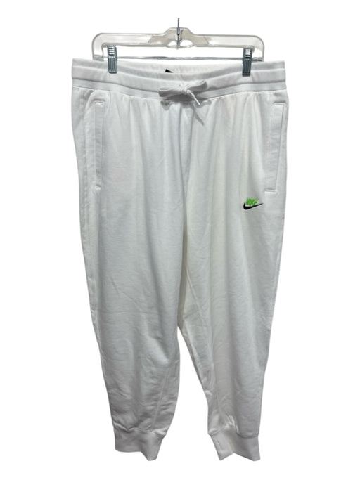 Nike NWT Size XL White Cotton Solid Jogger Sweatpants Men's Pants White / XL