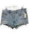 Agolde Size 31 Light Wash Cotton Distressed High Rise Button Fly Cut Off Shorts Light Wash / 31