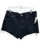 Agolde Size 31 Black Cotton High Rise Button Fly Cut Off Shorts Black / 31