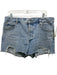Frame Size 30 Light Wash Cotton Distressed Mid Rise Button Fly Cut Off Shorts Light Wash / 30