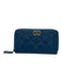 Chanel Blue Leather Zip Close Quilted Box & Bag Inc. Wallets Blue