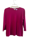 Nordstrom Collection Size L Pink Silk Blend Round Neck 3/4 Sleeve Top Pink / L