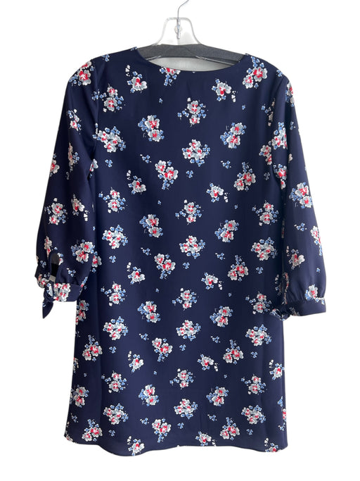 Likely Size XS Navy Blue Polyester Shell Polyester Lining Floral V Neck Dress Navy Blue / XS