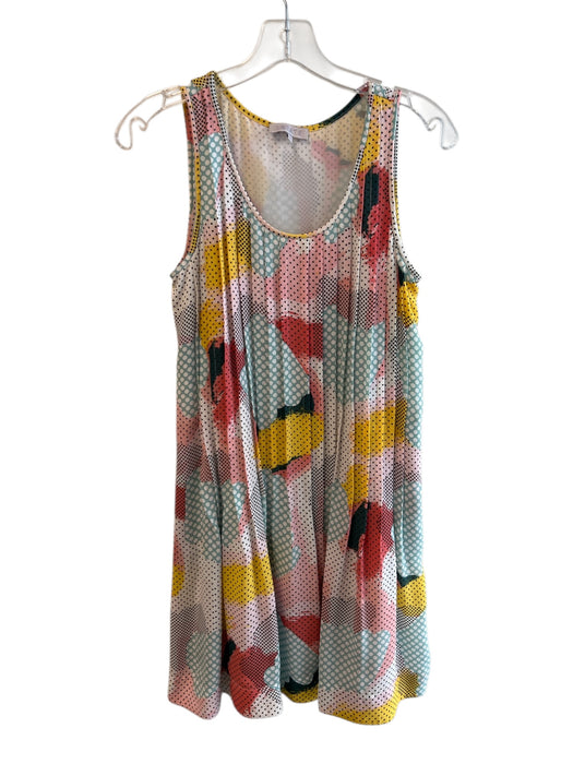 1. State Size XS Gray & multi Polyester Boat Neck Sleeveless Polka dot Dress Gray & multi / XS