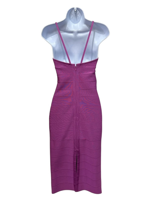 Herve Leger Size S Purple Rayon Blend Spaghetti Strap Bandage Body Con Dress Purple / S