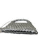 Walter Baker Silver Leather Top Handle Woven Magnetic Close Pouch Inc. Bag Silver / Medium