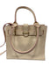 Furla Pink & Beige Leather Top Handle Contrast Piping Crossbody Strap Tote Bag Pink & Beige / Small