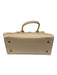 Furla Pink & Beige Leather Top Handle Contrast Piping Crossbody Strap Tote Bag Pink & Beige / Small