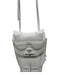 Karl Lagerfeld Taupe Gray Leather Flap Cat silver hardware Crossbody Strap Bag Taupe Gray / Mini