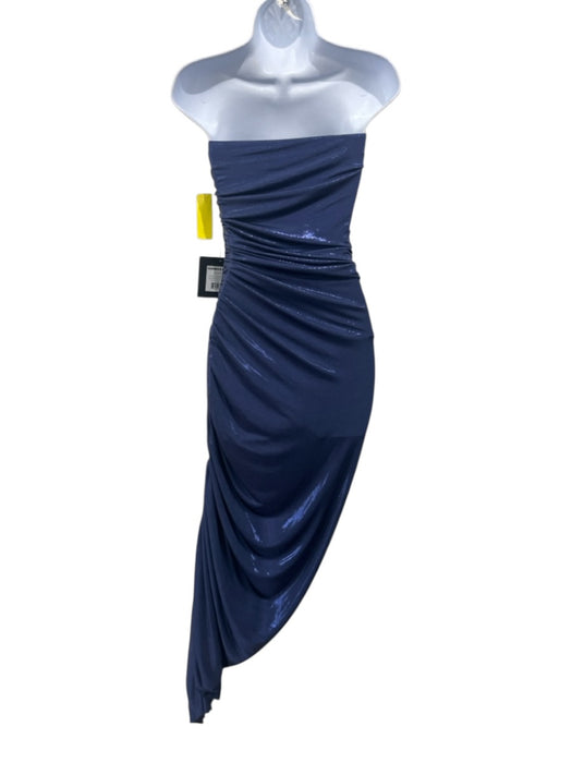 Norma Kamali Size S/36 Navy Polyester Gathered Sleeveless Body suit Dress Navy / S/36