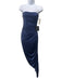 Norma Kamali Size S/36 Navy Polyester Gathered Sleeveless Body suit Dress Navy / S/36