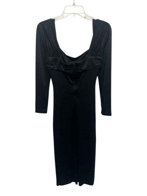 Andy the Anh Size XS Black Square Neckline Embellished Midi Dress Black / XS