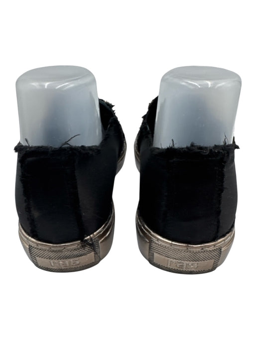 Ras Shoe Size 39 Black, Silver, Yellow Satin Upper Crystal Embellished Sneakers Black, Silver, Yellow / 39