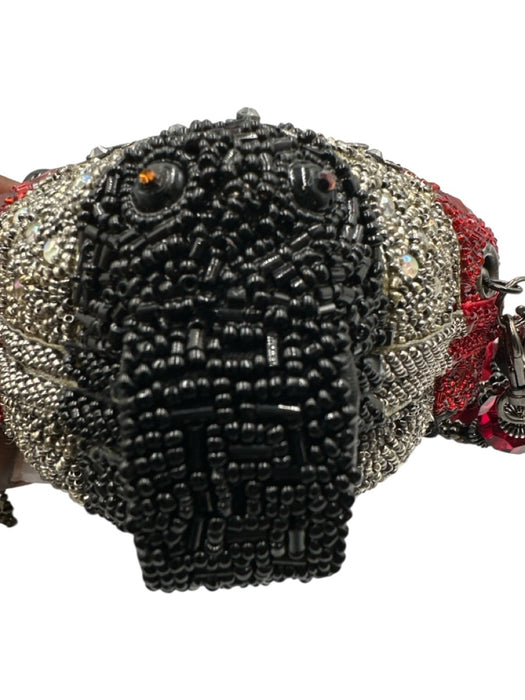 Mary Frances Black & Red Beaded Embellished Ladybug Convertible Bag Black & Red / S