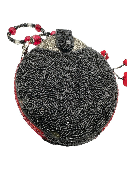 Mary Frances Black & Red Beaded Embellished Ladybug Convertible Bag Black & Red / S
